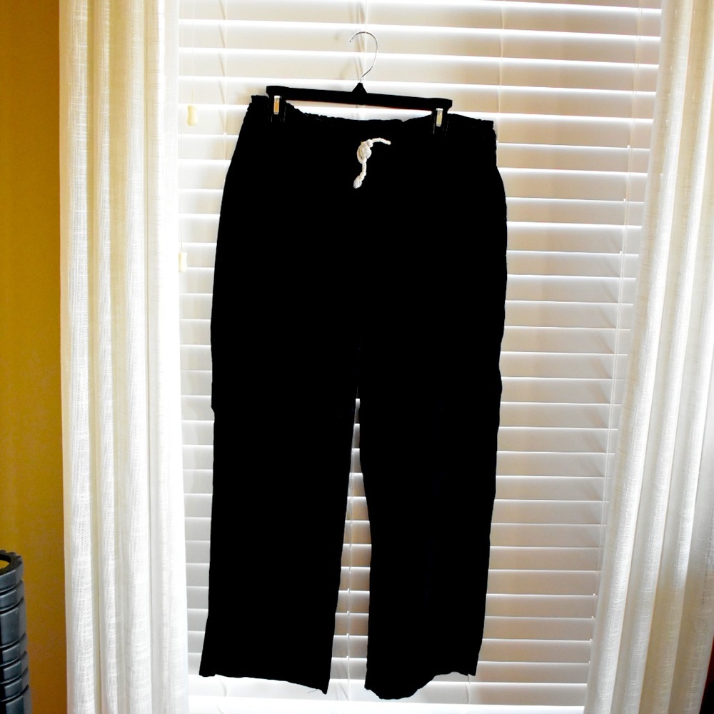 Linen drawstring waist pants
